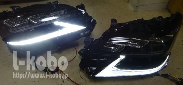 レクサスGSヘッドライト移植加工5 シーケンシャルウインカー
